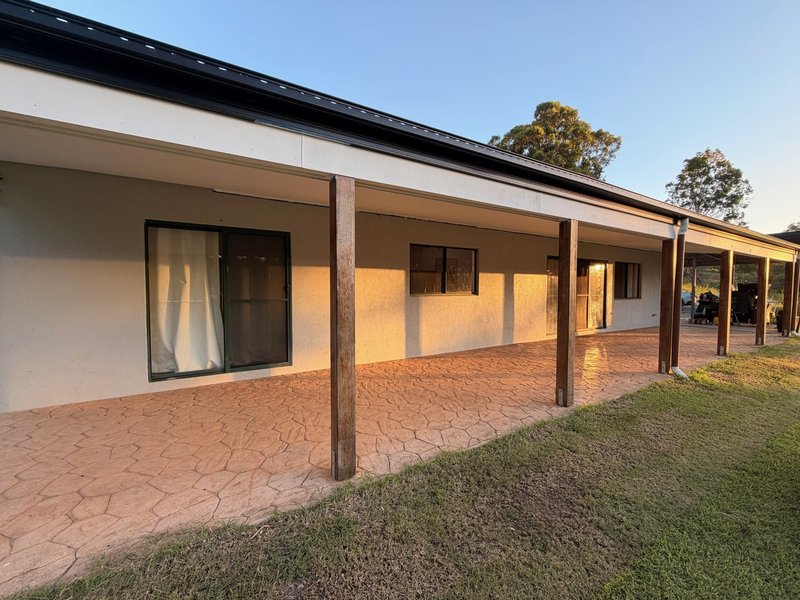 Old stamped concrete verandah before epoxy coating — worn surface
